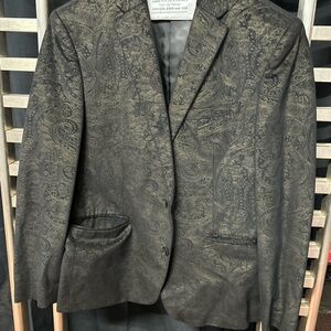Bar III Black Paisley Blazer